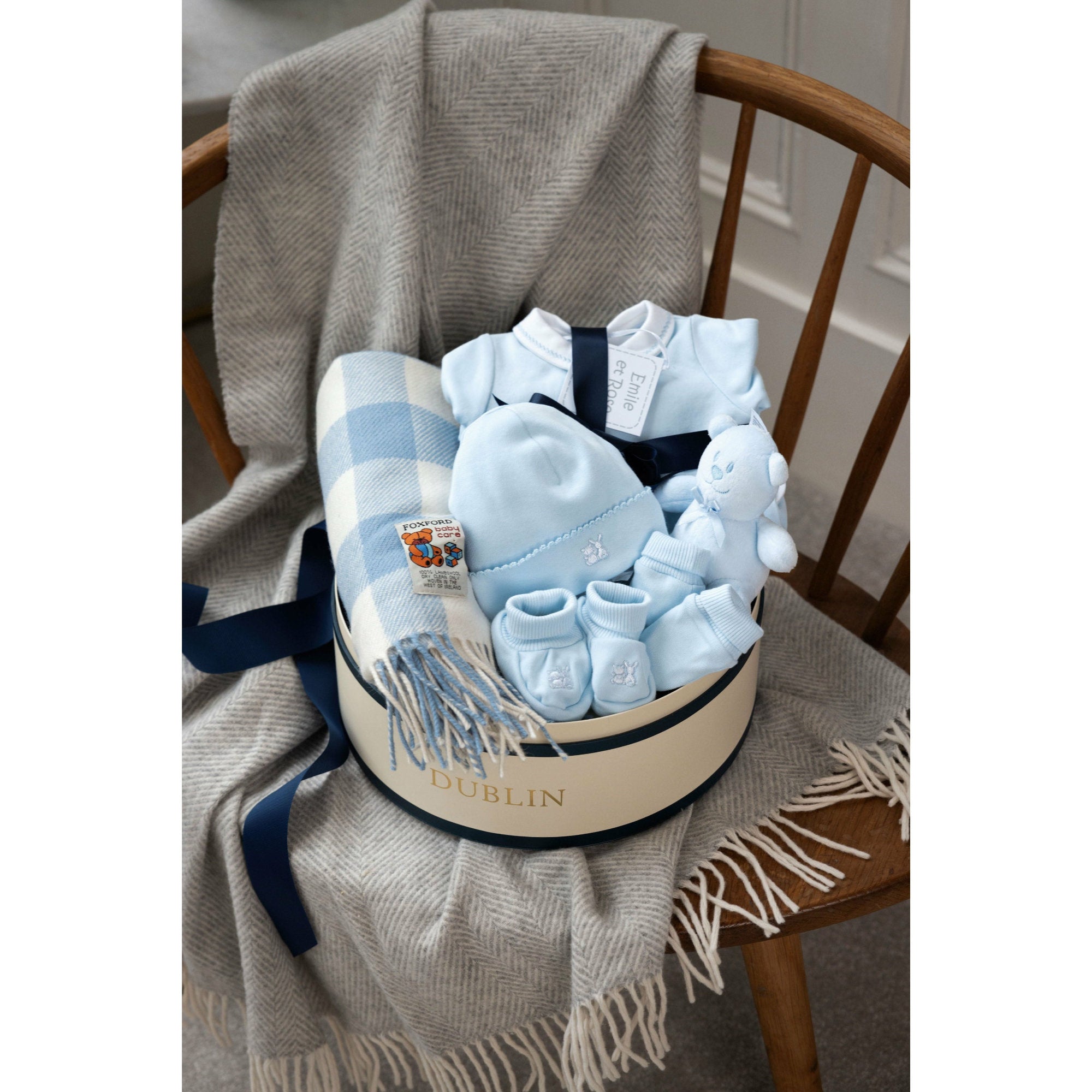 New baby hamper in blue - Mamas Hospital Bag Baby Gift Box Ireland