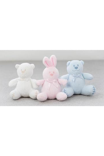 White, pink and blue baby teddies - Mamas Hospital Bag Baby Gift Box Ireland