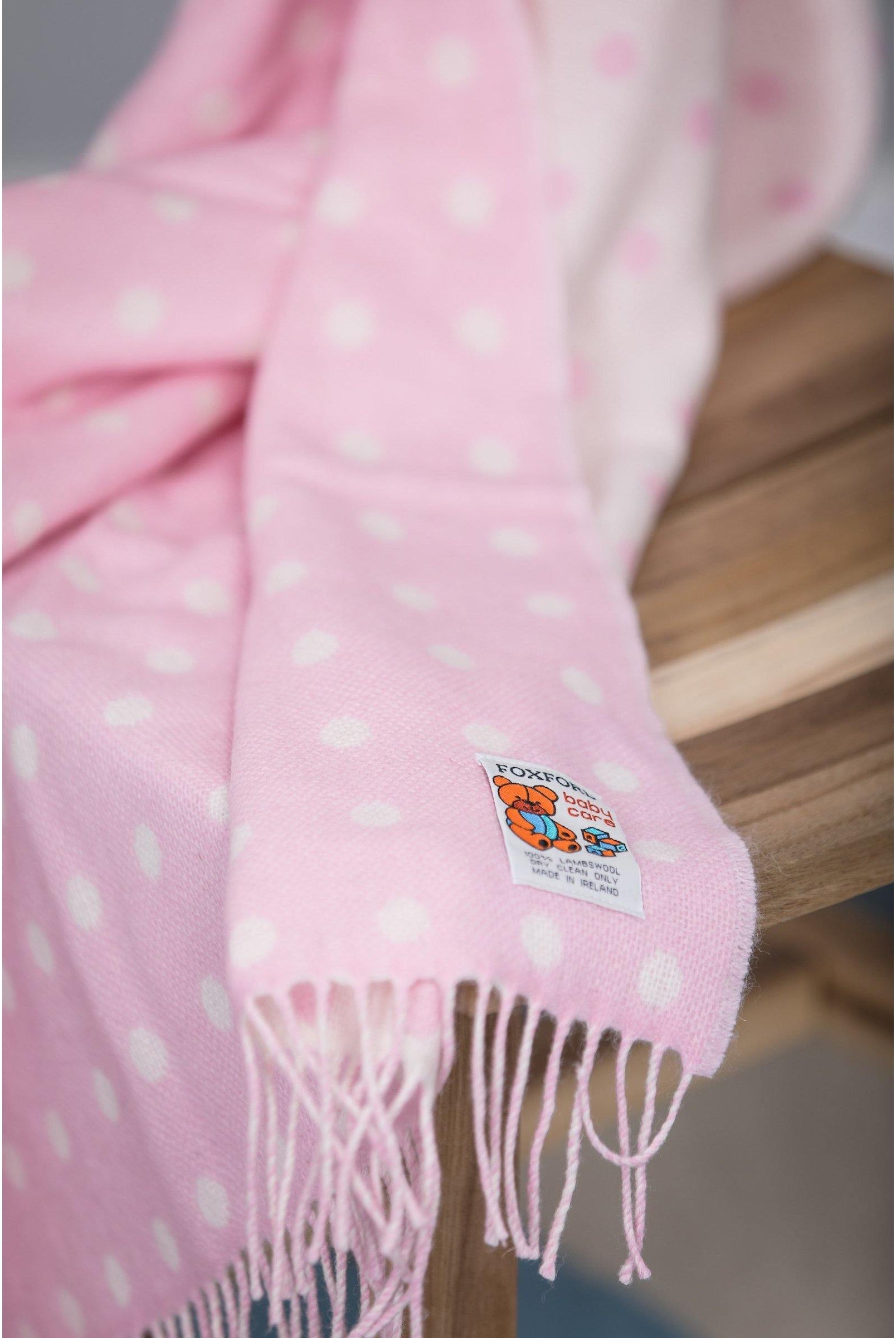 Pink foxford blanket -Mamas Hospital Bag Ireland