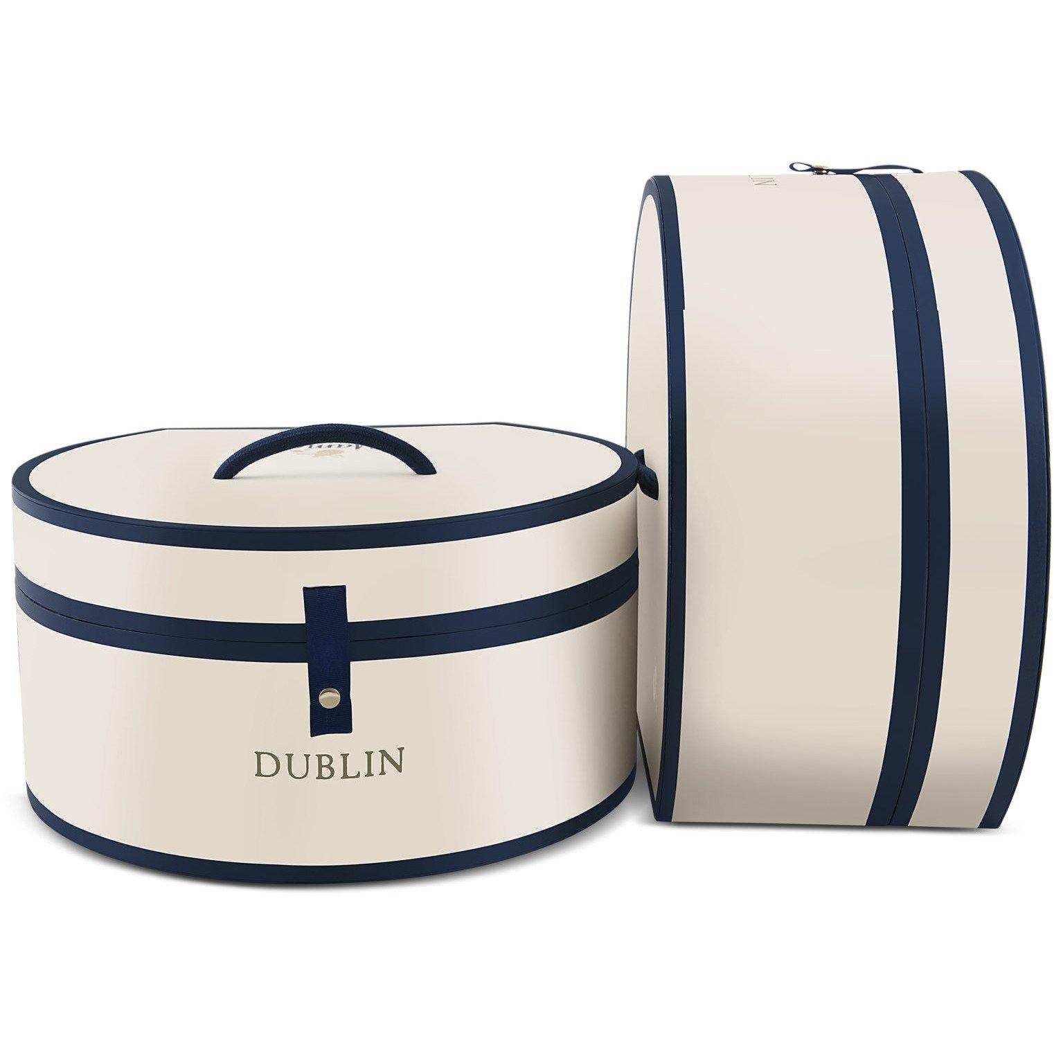 ivory Hat Box with dublin on the front - Mamas Hospital Bag Ireland
