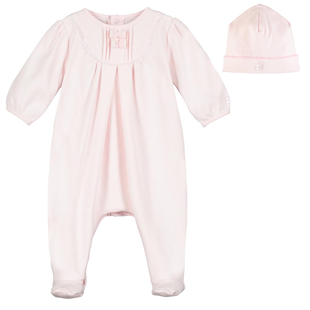 Pink babygro and hat by emile et rose - Mamas Hospital Bag
