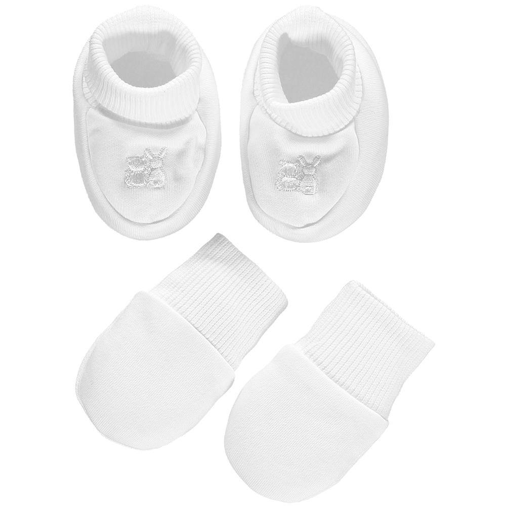 White booties and mitts- Mamas Hospital Bag Ireland