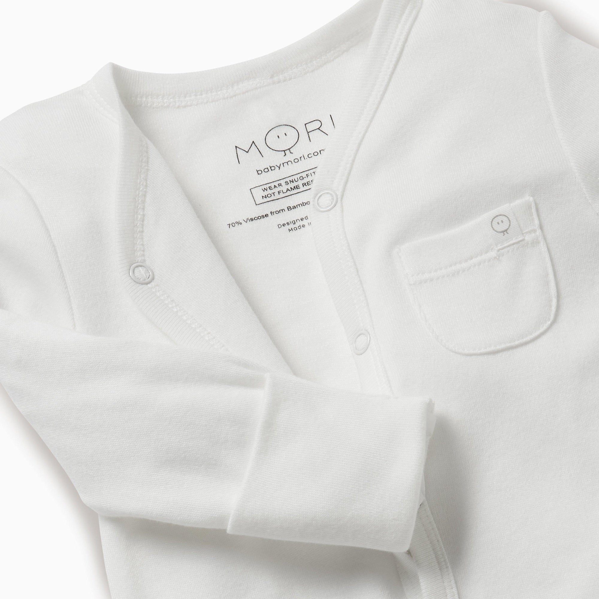 White Babygro - Baby Mori Mamas Hospital Bag Ireland
