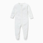 White Zip-Up Babygro - Mamas Hospital Bag Ireland